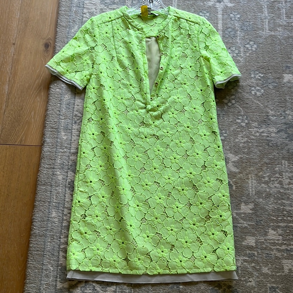 DVF lace shift dress